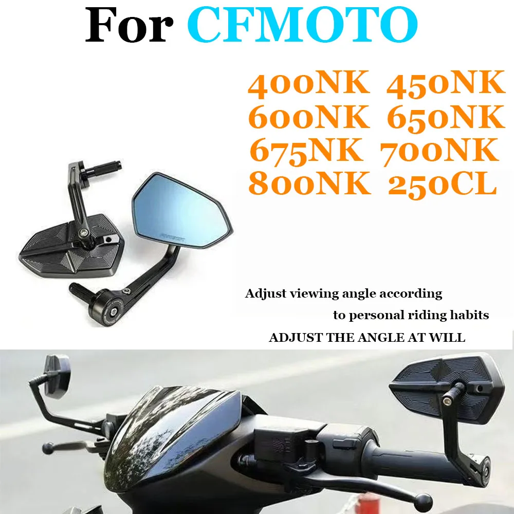 Motorcycle Bar End Mirror 7/8" 22mm Motorcycle Handlebar Mirror For CFMOTO 800NK 250nk 150NK 650NK 400NK 450NK 250CL 450CL 300SR