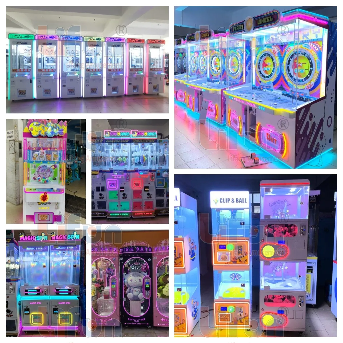 Commercial Customizable Clip Ball Sticker for Capsule Toy Game Machine 2 Player Coin Operated Arcade Vending Game