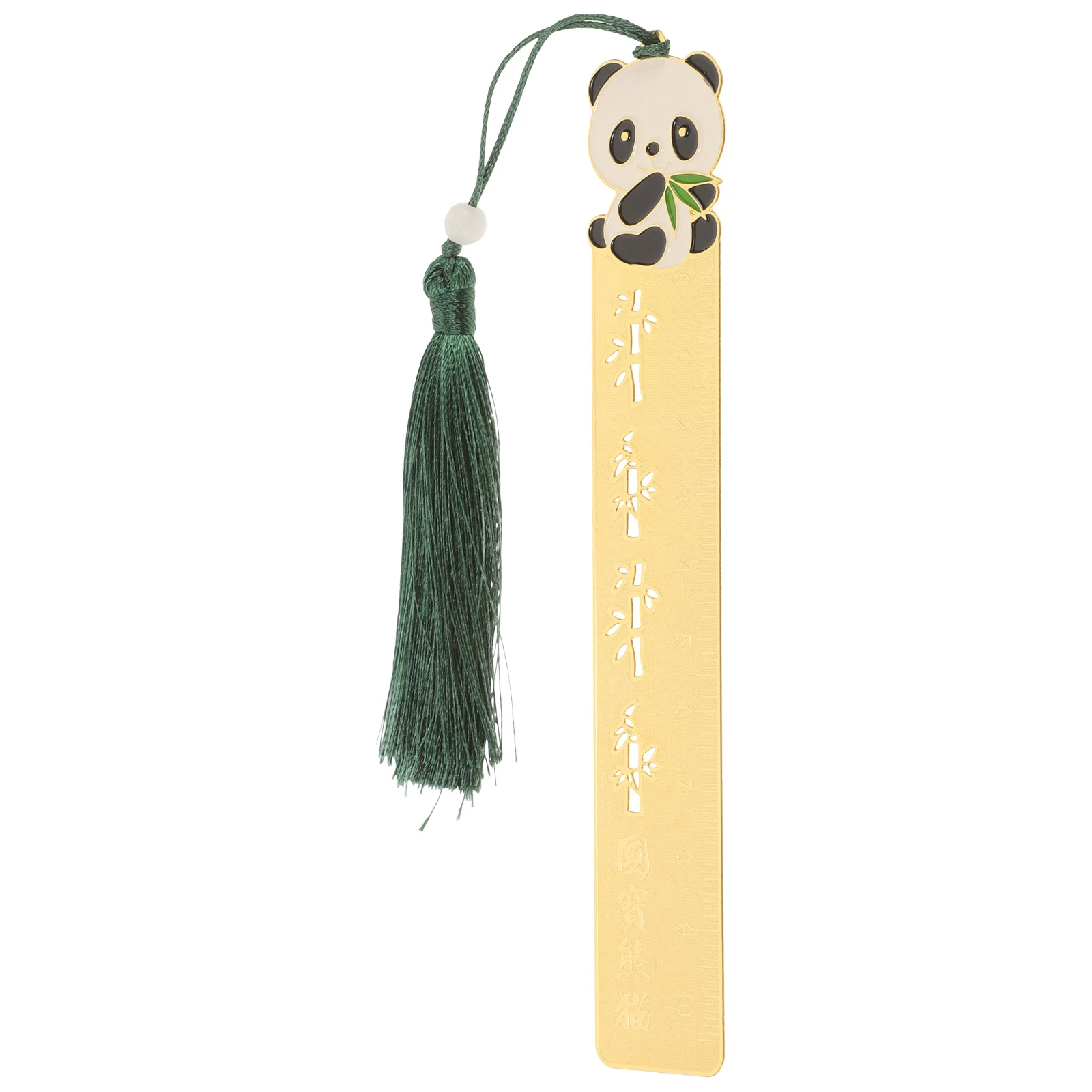 Copper Ruler Bookmark Chinese Style Decorative Metal Book Marker for Reading and Gifting Exquisite Design Lightweight