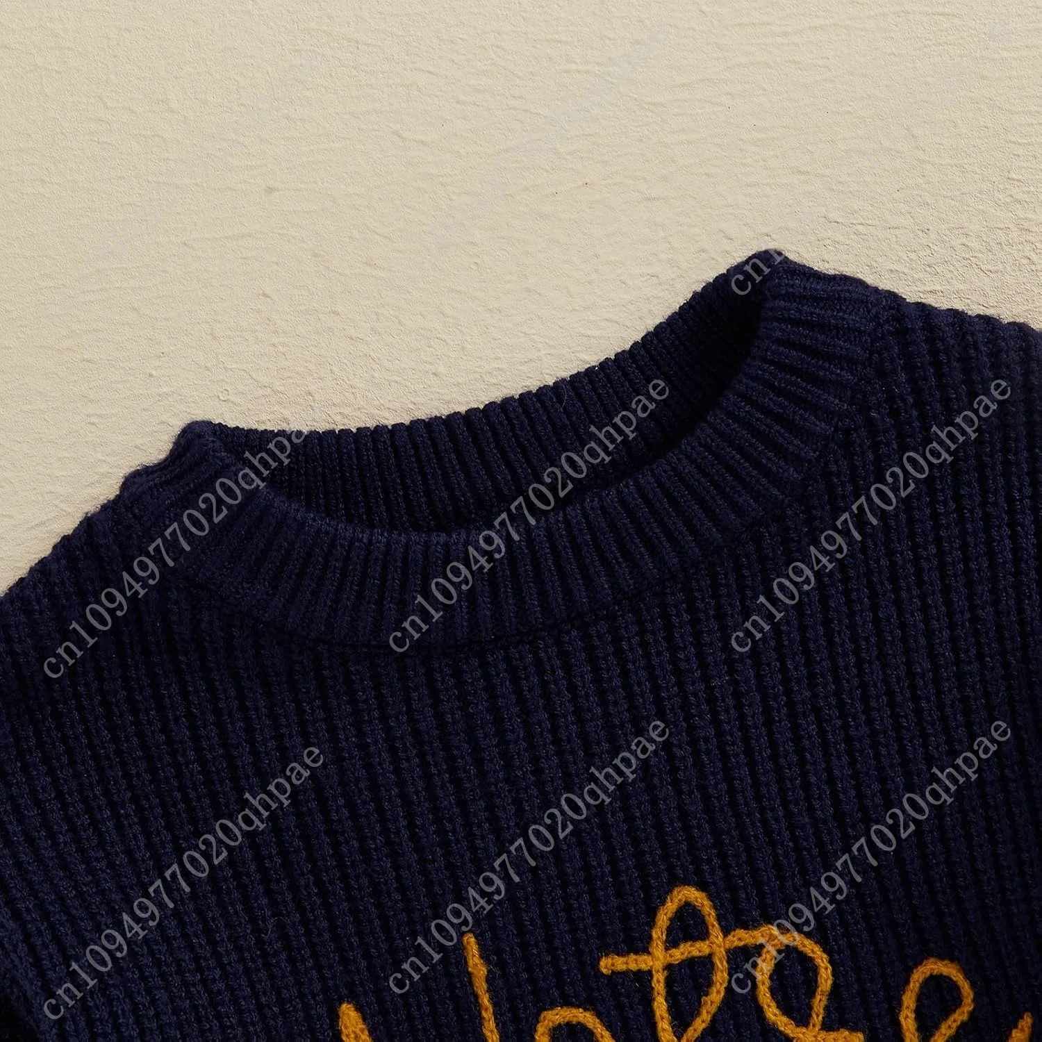 Chloefairy Unissex Criança Notre Dame Suéter de Futebol Rugby Cabo Malha Moletom Malhas Outono Pulôver Top