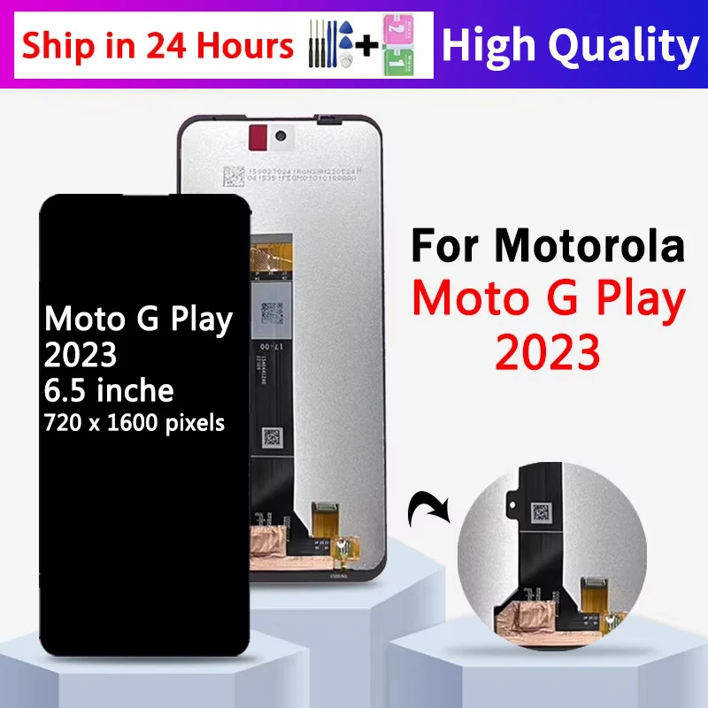 

6,5 ''проектированный для Motorola Moto G Play (2023) ЖК-дисплей, сенсорная панель, дигитайзер экрана в сборе для Moto Gplay, запасные части для ЖК-дисплея