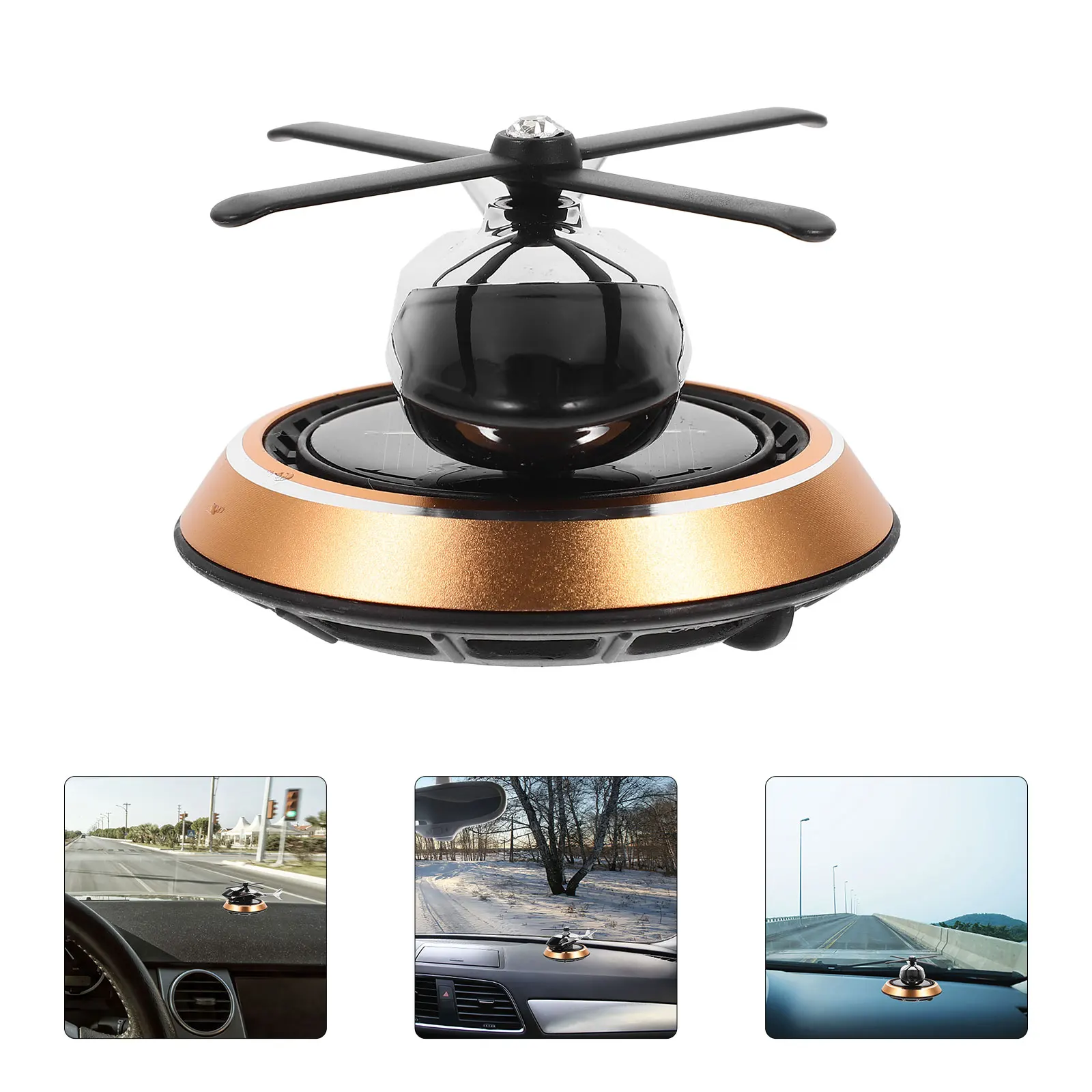

Perfume Decoration Solar Helicopter Blue Car Dashboard Aromatherapy Air Freshener Ornament Interior Decor Accessories Car