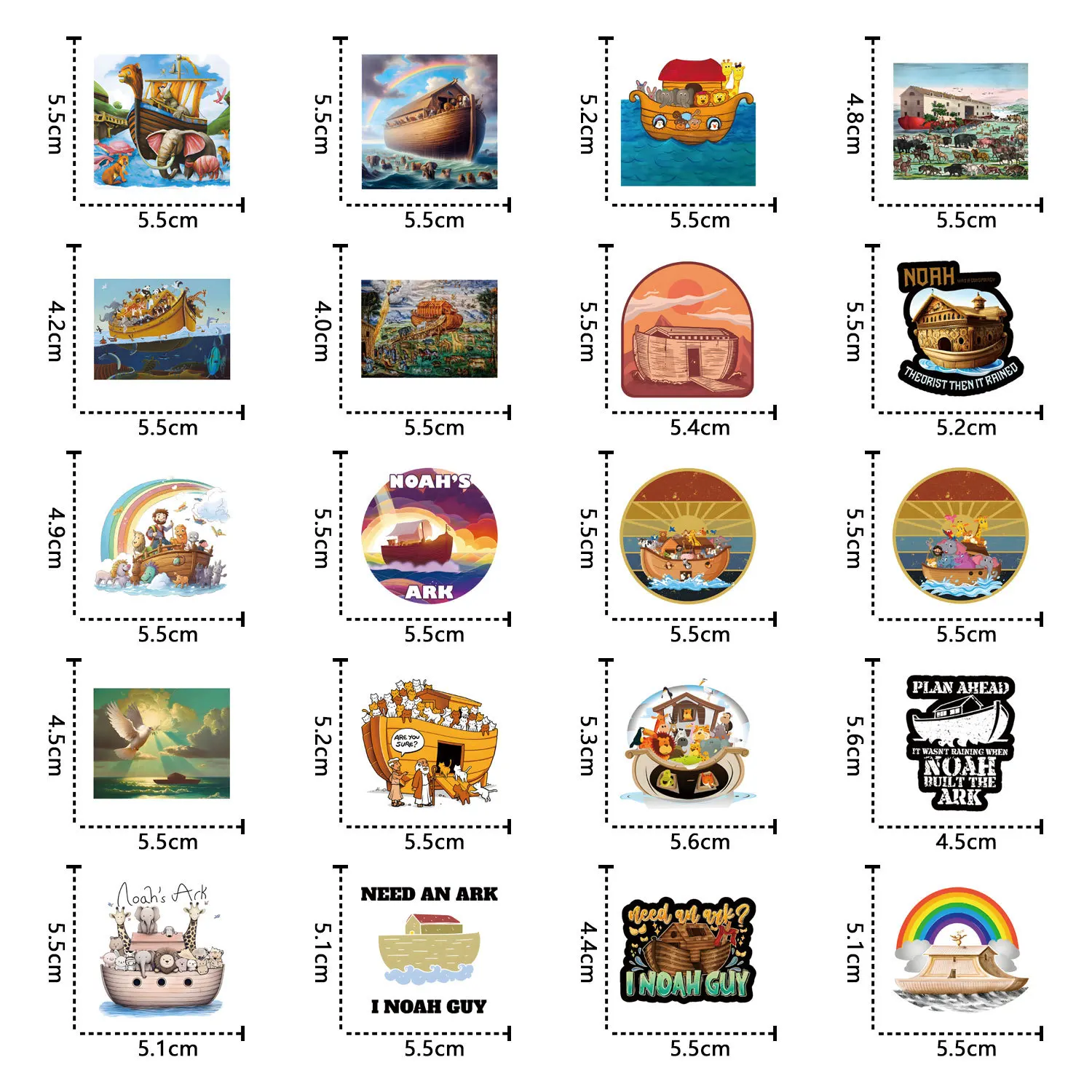 100 قطعة ملصقات سفينة نوح لطيفة الشارات للهاتف المحمول سجل القصاصات سكيت الغيتار DIY بها بنفسك الكتابة على الجدران ملصقات الجمالية #5