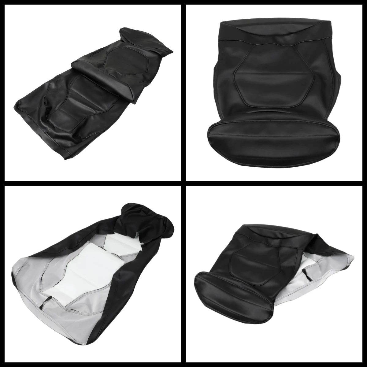 1Pcs Motorcycle PU Leather Seat Cover Black For Honda Goldwing GL1500 Models Aspencade Interstate