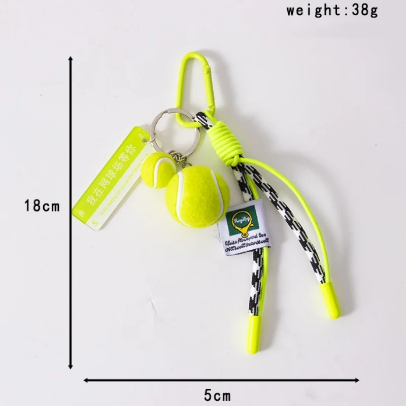الإبداعية بو الجلود التنس مفتاح سلسلة حقيبة قلادة مفتاح السيارة الدائري