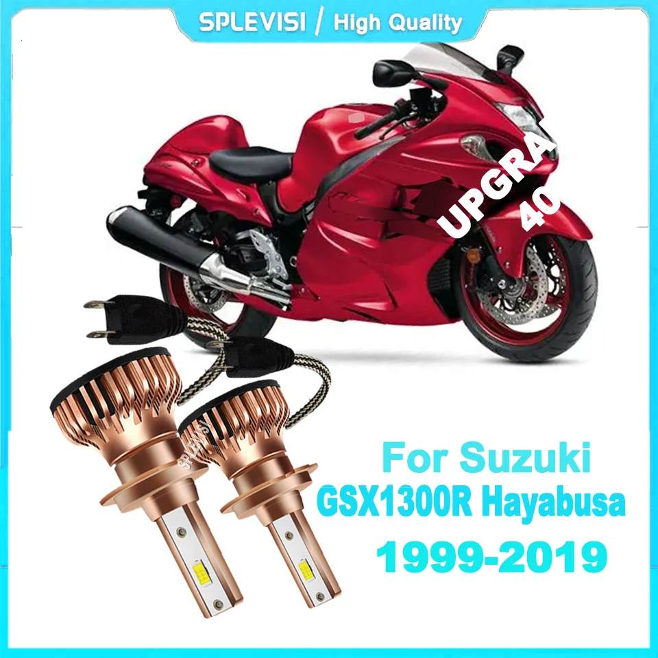 

LED White Headlights -2025 PRECISION BEAM PATTERN Fits For Suzuki GSX1300R Hayabusa 1999 2000 2001 2002 2003 2004 2005 2006-2019