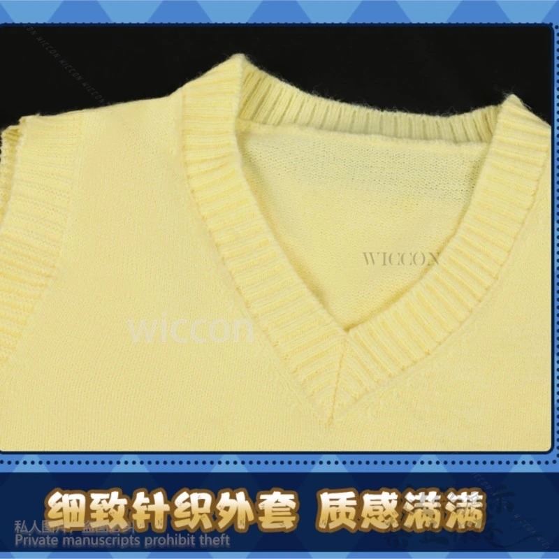 Galgame جيوب الصيف تأثيري Tsumugi Wenders أنيمي زي سترة صفراء JK زي مدرسي فستان لوليتا شعر مستعار جيراي كي مخصص