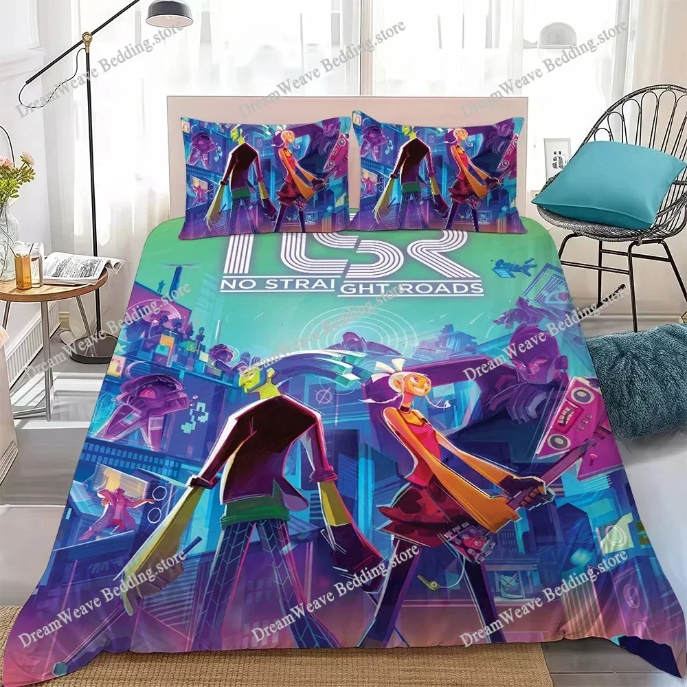 Game N-No Straight Roads Duvet Cover Set Home Style Bedding Soft Laundry Cotton Bed Student Dormitory Gift519