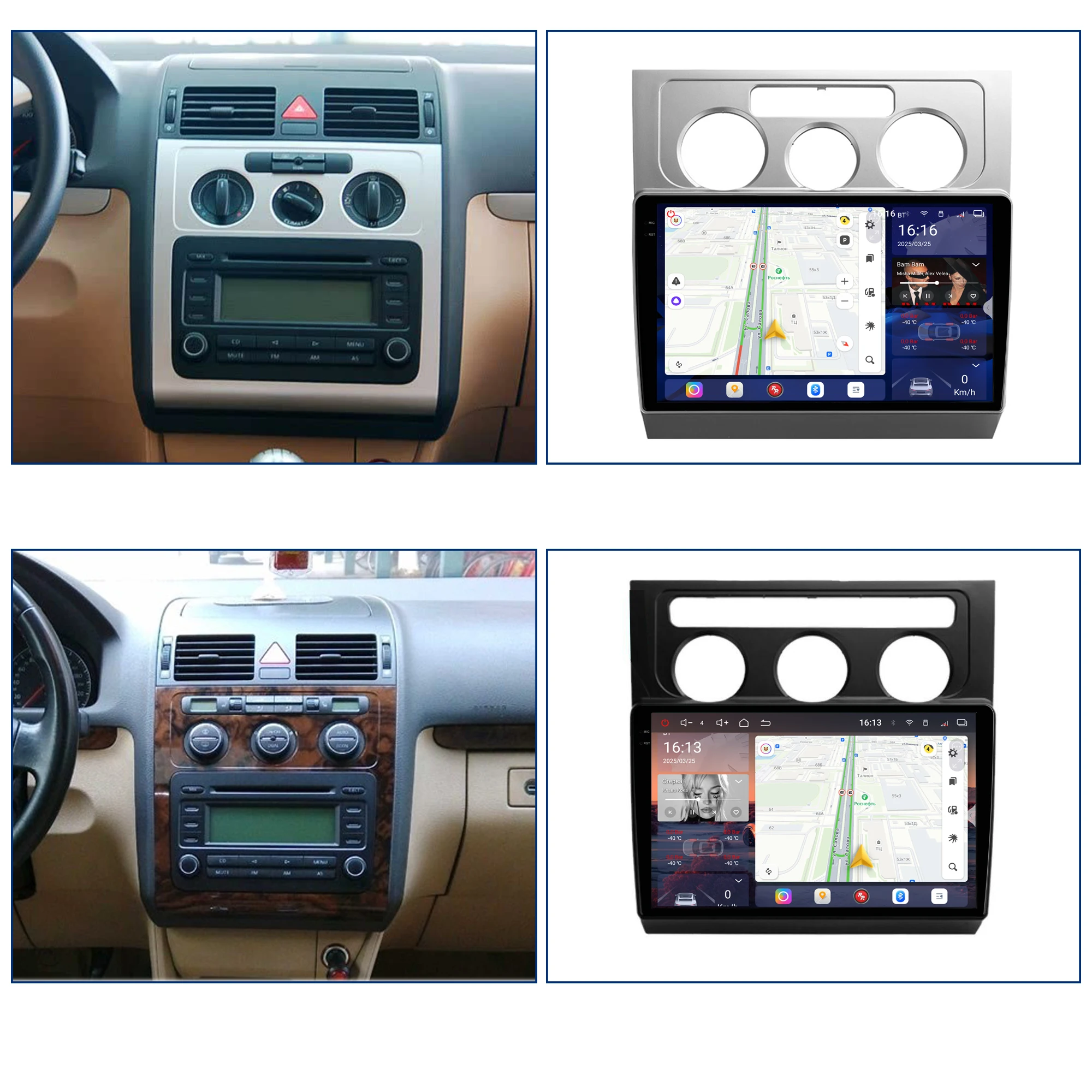 Redpower Crystal Sound 850 Pro Max  Android Car Radio Player Screen for Volkswagen Touran 2003 - 2010 CarPlay Bluetooth Hi-Fi