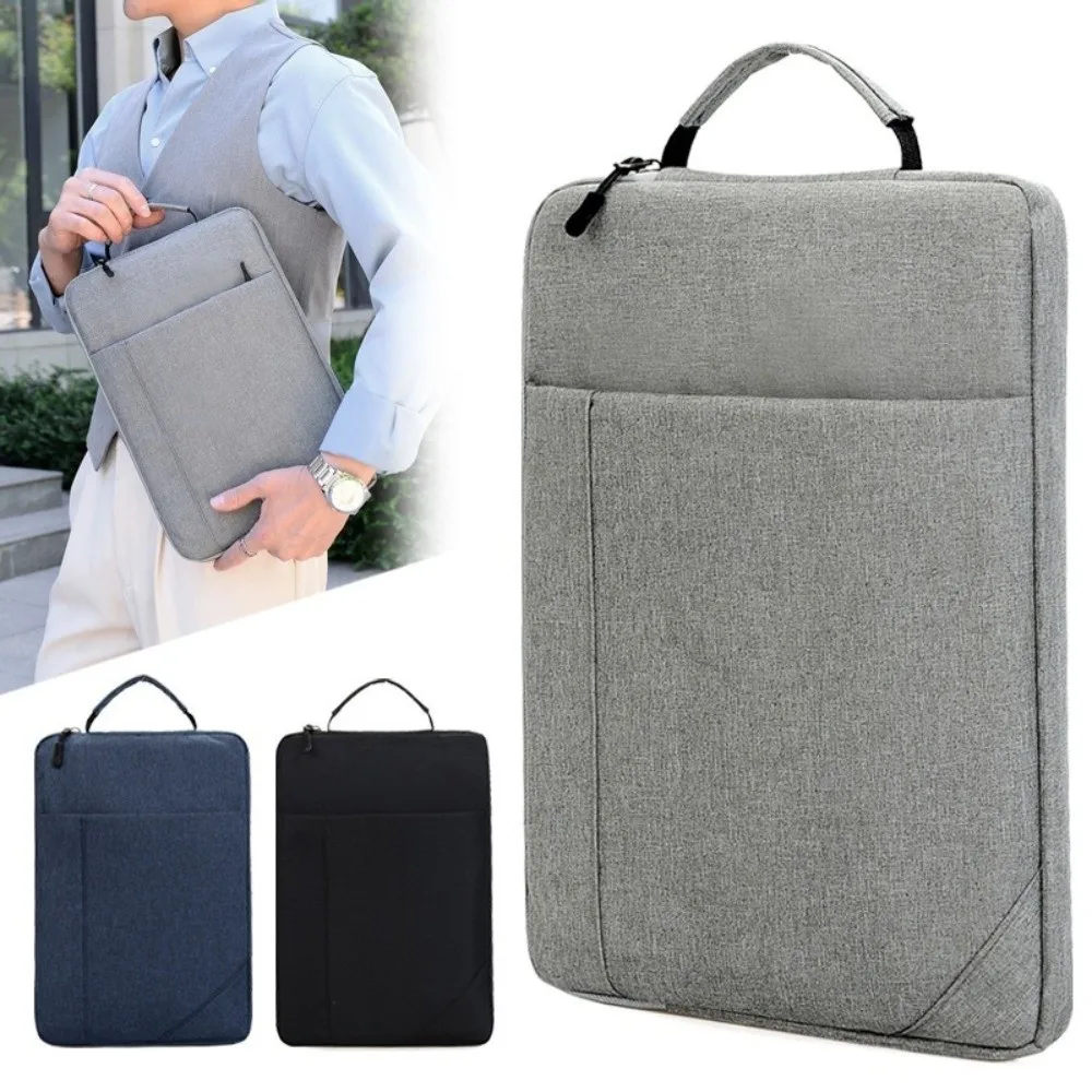 11 13 15 inch Oxford Cloth Laptop Bag Vertical Waterproof Notebook Computer Cover Wear-resistant Multiple Pockets Laptop Handbag