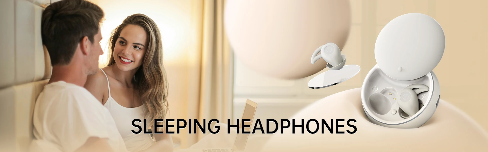 Eppfun Bluetooth 5.3 Schlaf-Ohrhörer, Geräuschblockierende Schlaf-Kopfhörer, Kleine Ohrstöpsel für Seitenschläfer, 48 Stunden Spielzeit – Detail 1