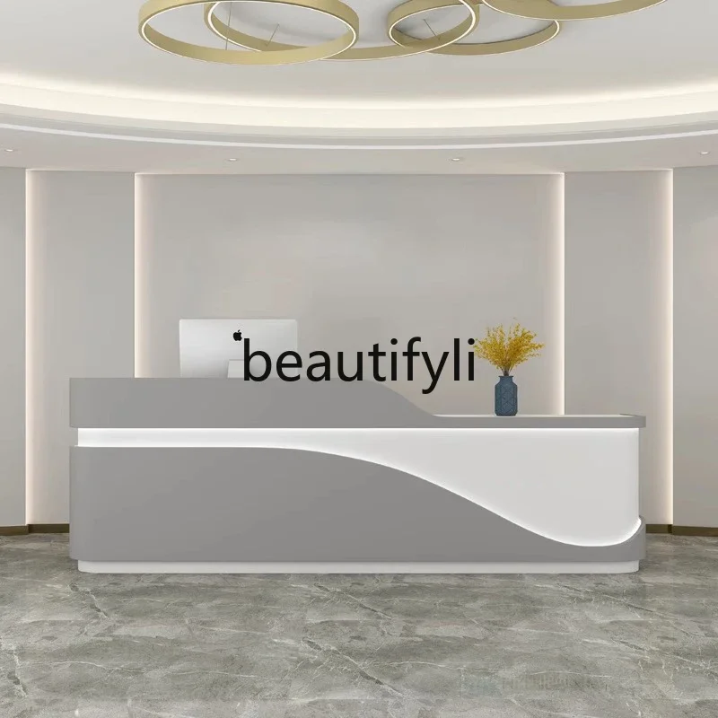 zzqMinimalist صالون تجميل طلى مكتب الاستقبال صالون حلاقة متجر الملابس أمين الصندوق طاولة بار شركة مكتب الاستقبال تخصيص