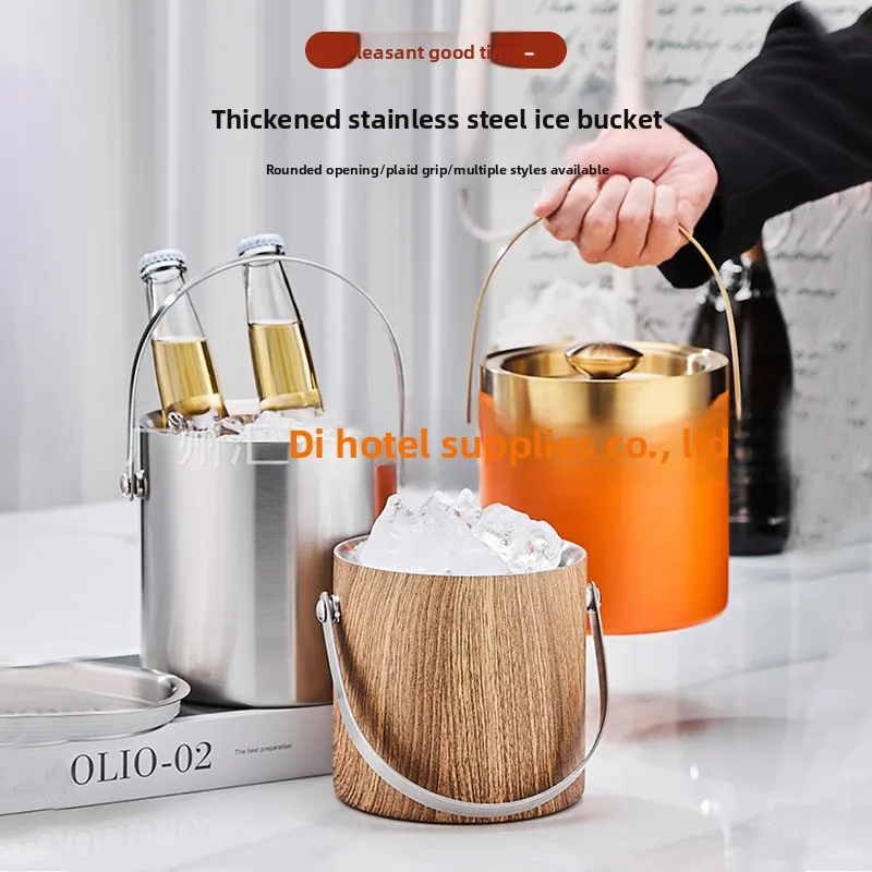 

HXL thickened stainless steel double ice bucket champagne wine bucket