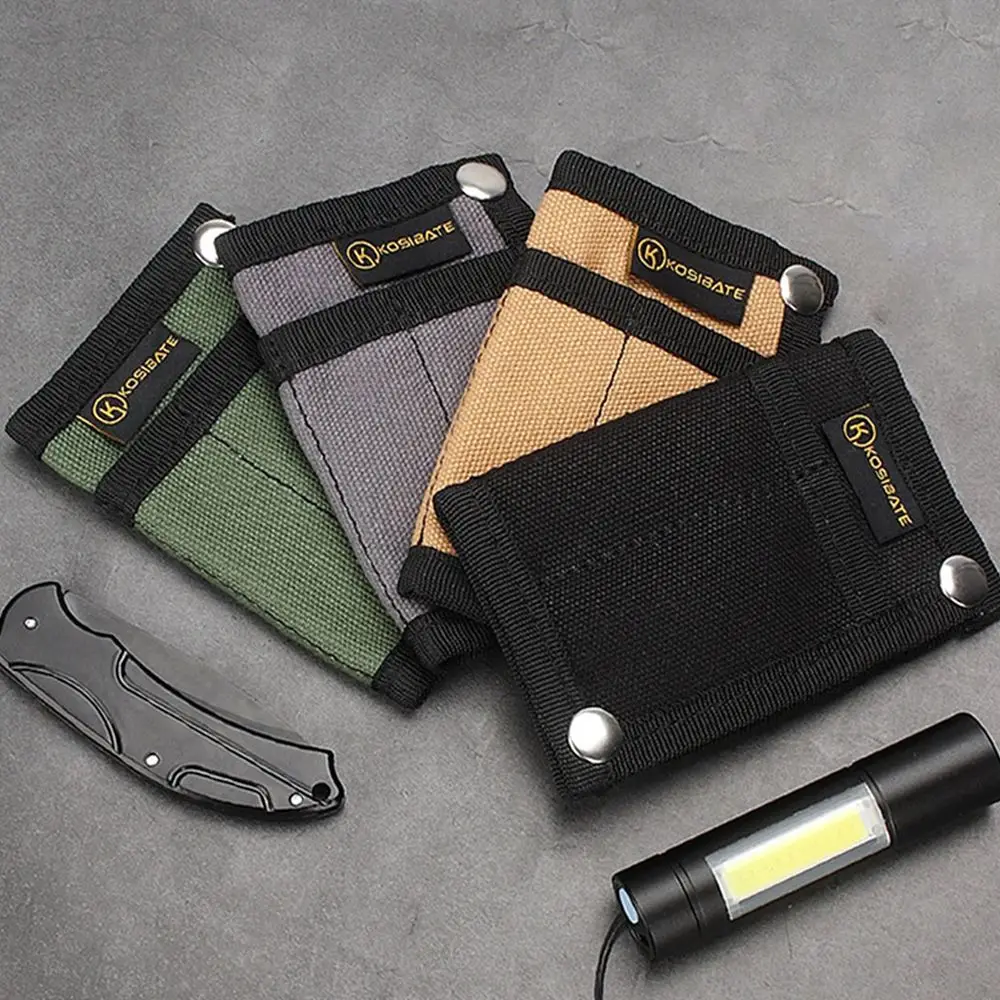 Oxford Hiking Outdoor Coin Purse Foldable Compact Design EDC Pouch Wallet Mobile Phone Bag Thin Camping Storage Wallet Climbing