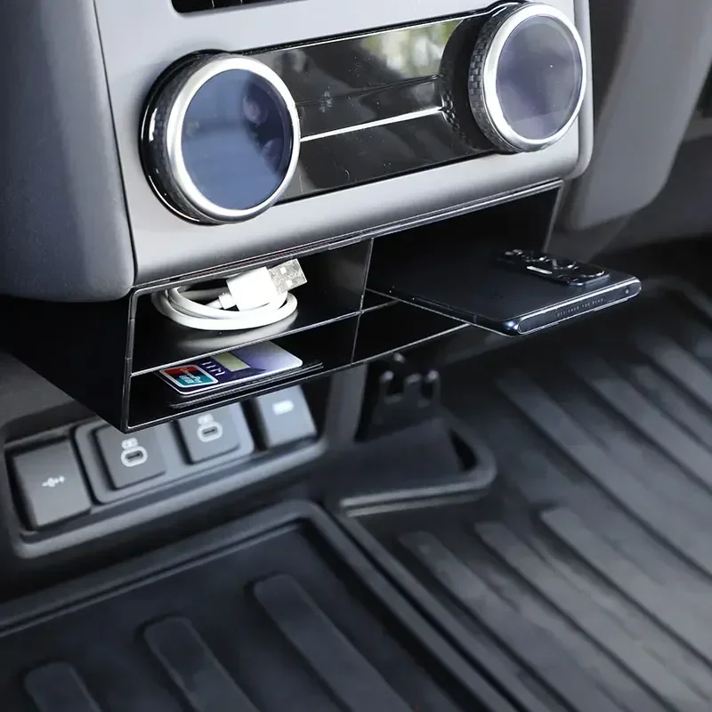 Para Land Rover Discovery 5 LR5 2021 2022 2023 2024 2025 Car Rear Air Conditioning Air Outlet Storage Box 5