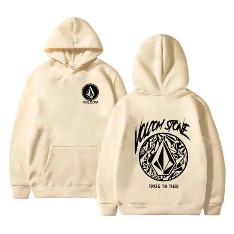 Volcom Stone Heren ademend patroon sporthoodie mode streetwear dubbelzijdig vrijetijdskleding herfst/winter fleece hoodie