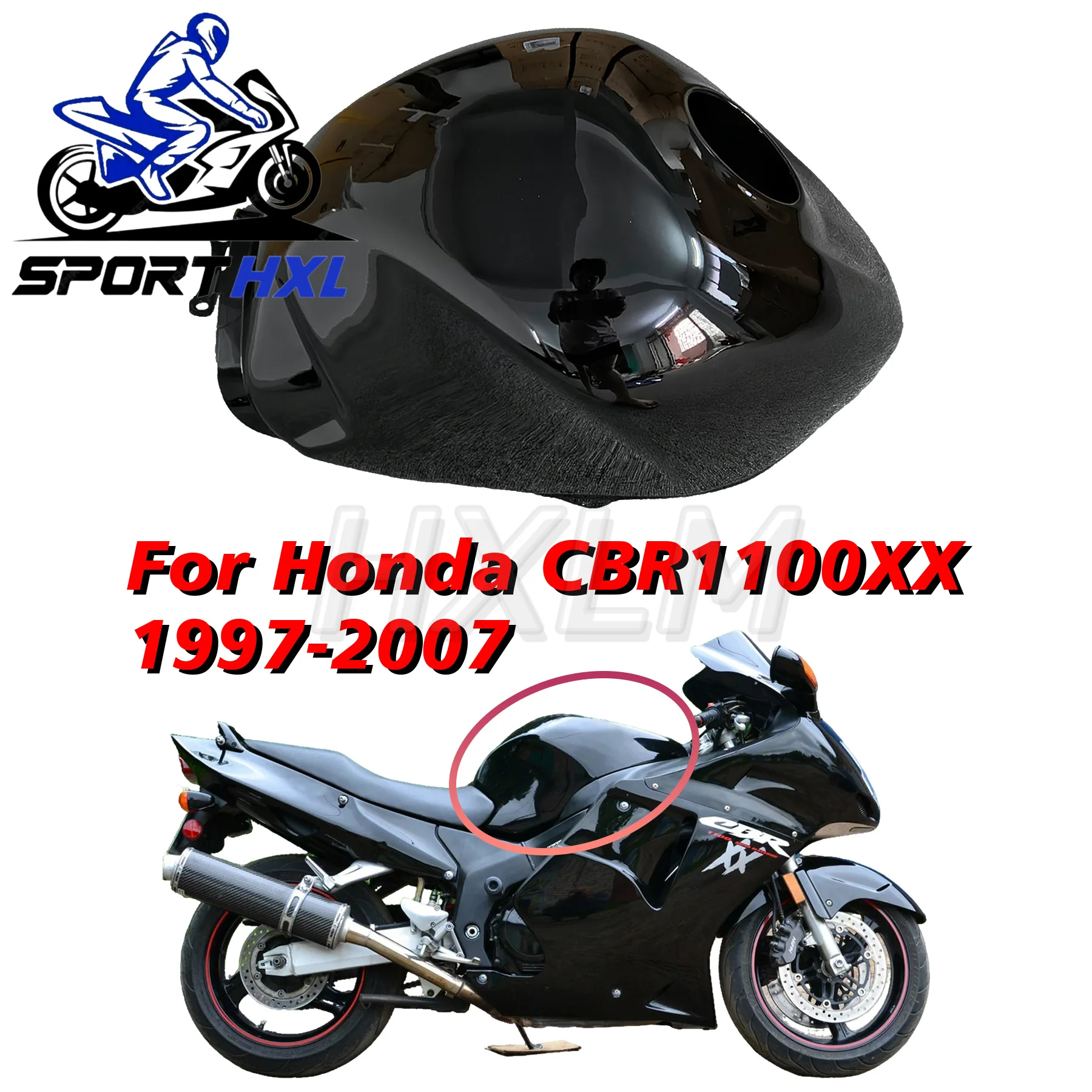 For HONDA CBR1100XX 1997-2007 Tank fairing Gas protector Tank guard Gas cover Tank protector Tank cover Gas guard ABS Injection