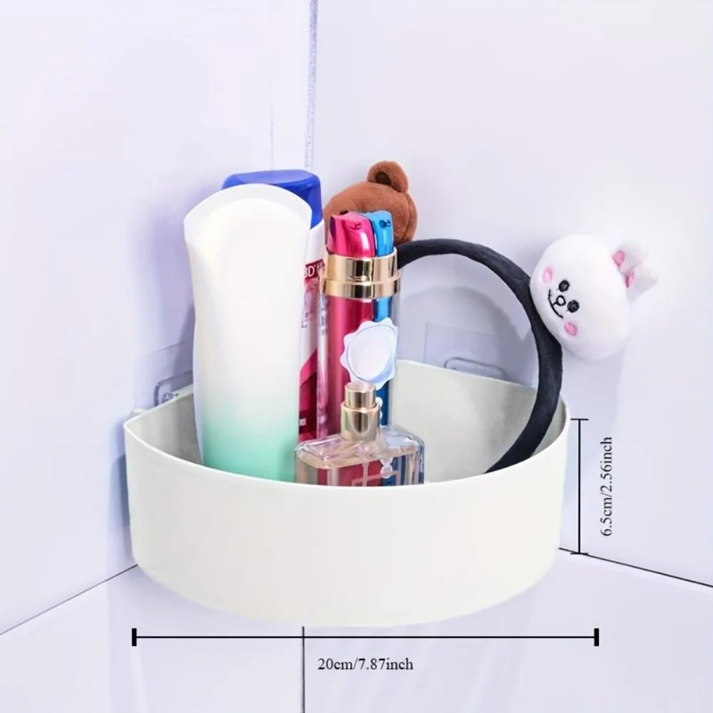 Bathroom storage shelf Wall hanging plastic kitchen household perforation-free storage shelf Bathroom storage box Toothbrush