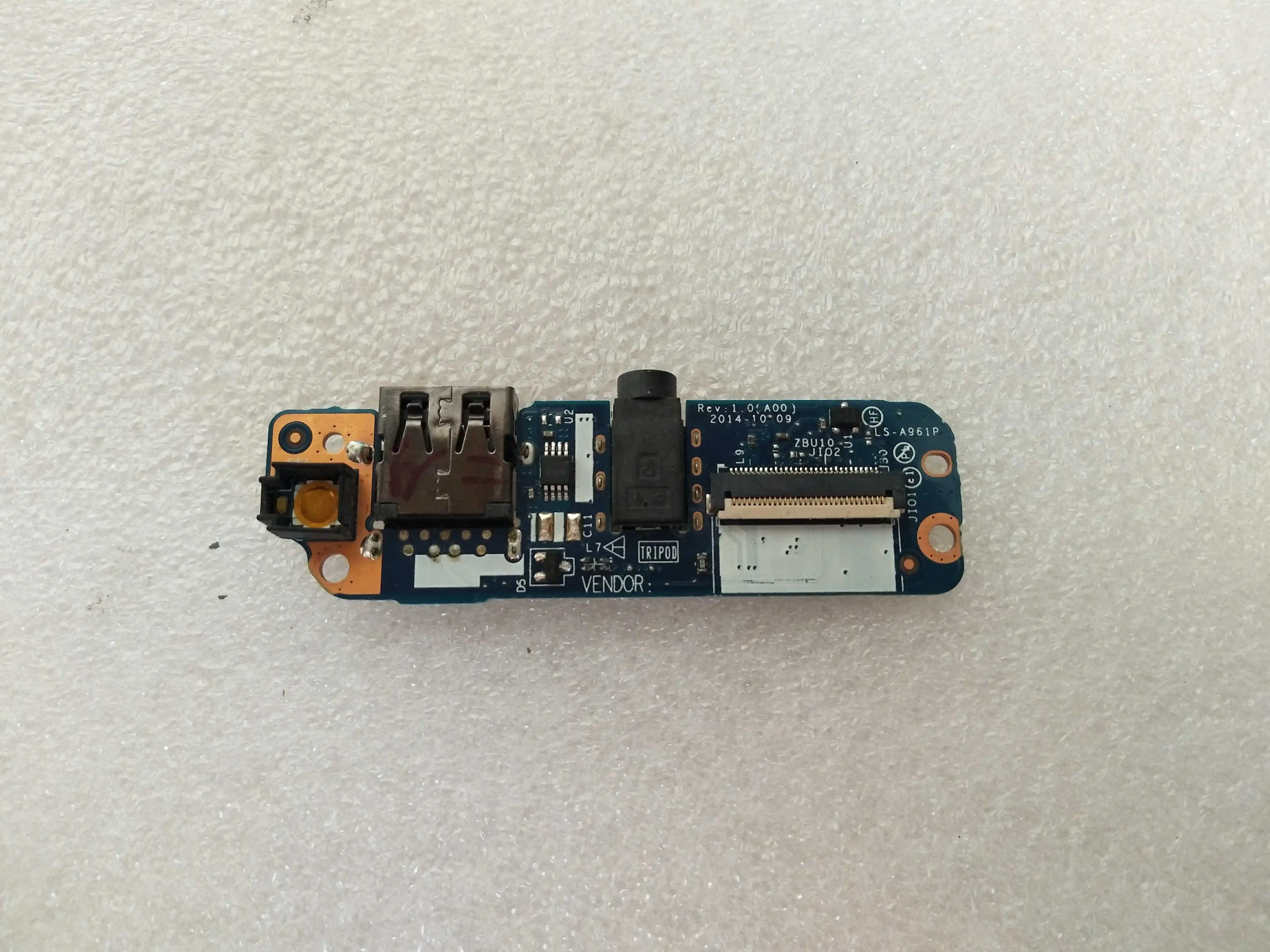 Para dell latitude e7450 botão de alimentação/usb/porta de áudio io placa de circuito-110hr 0110hr zbu10 LS-A961P sem cabo