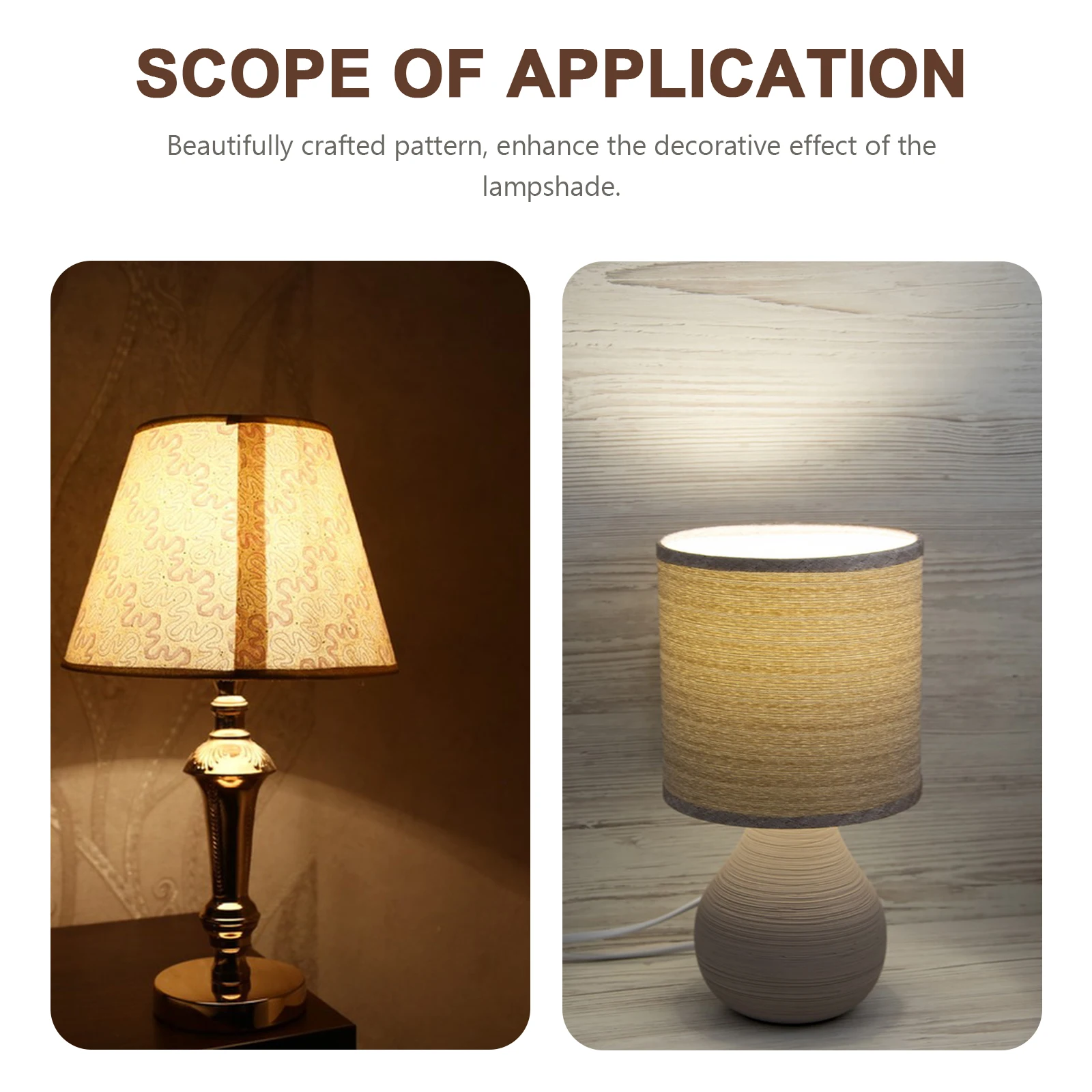 

2Pcs Lampshade Making Material PVC Sheet Light Blocking Effect Elegant Texture Home Craft Supplies Lampshade Sheet