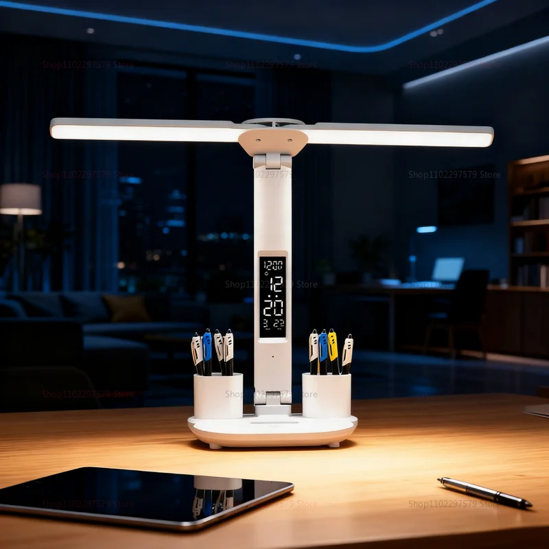 مصباح مكتبي LED قابل لإعادة الشحن يعمل باللمس يعتم حماية العين بجانب السرير ضوء قراءة للأطفال ضوء ليلي محمول للدراسة