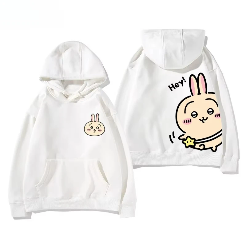 

MINISO collaboration Chiikawa printed hoodie loose cartoonish multi-functional casual and cute girl 2025 Summer Fashion Tees New