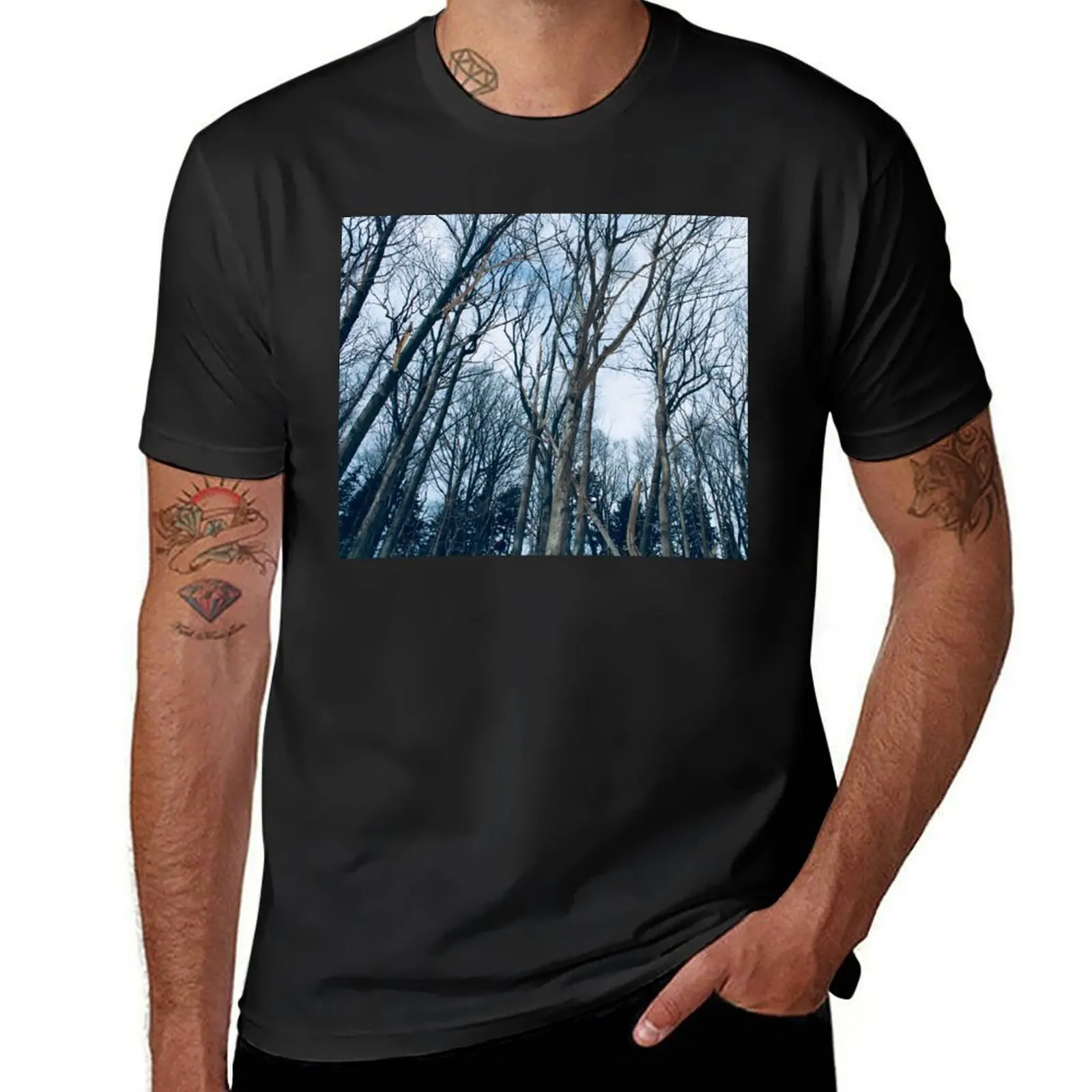 Winter Trees Reaching for the Sky T-Shirt plus sizes summer tops heavy weight t shirts for men