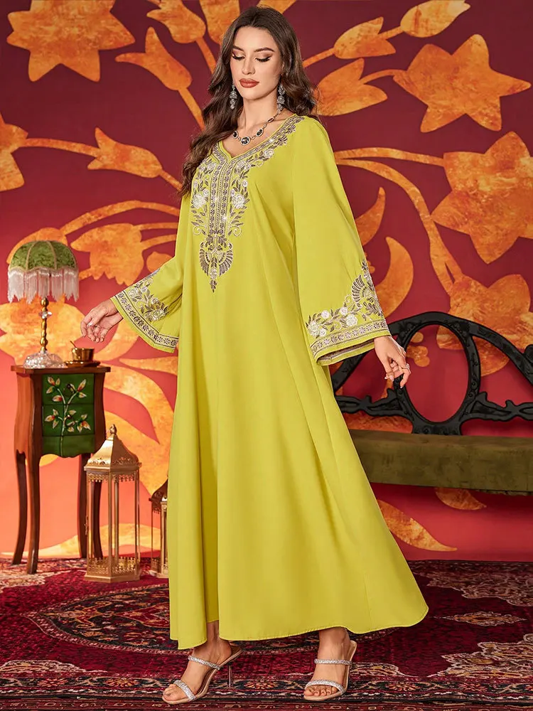 イスラム教徒の女性のためのエレガントなカフタンドレス,十分なイブニングドレス,イード,ラマダン,ジュラバ,ジャラビア,アラビアの服,モロッコのアバヤ