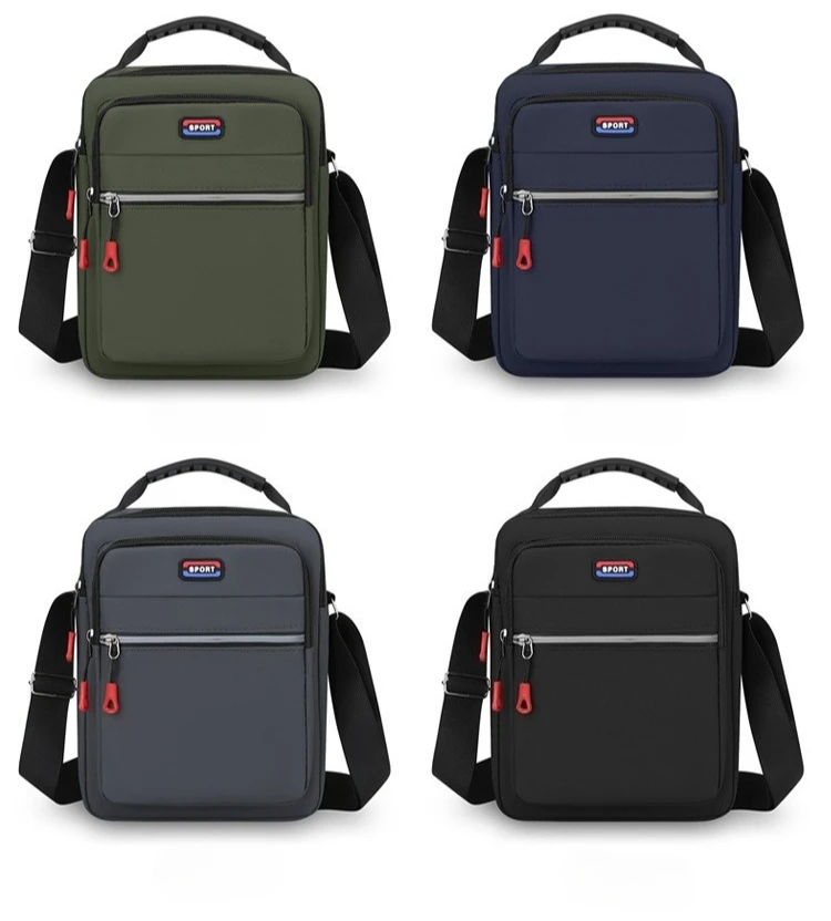 Neue Herren-Umhängetasche, schlichte Schultertasche, lässige, geräumige Tasche für den täglichen Gebrauch, atmungsaktive Reisetasche für Herren. – Detail 3