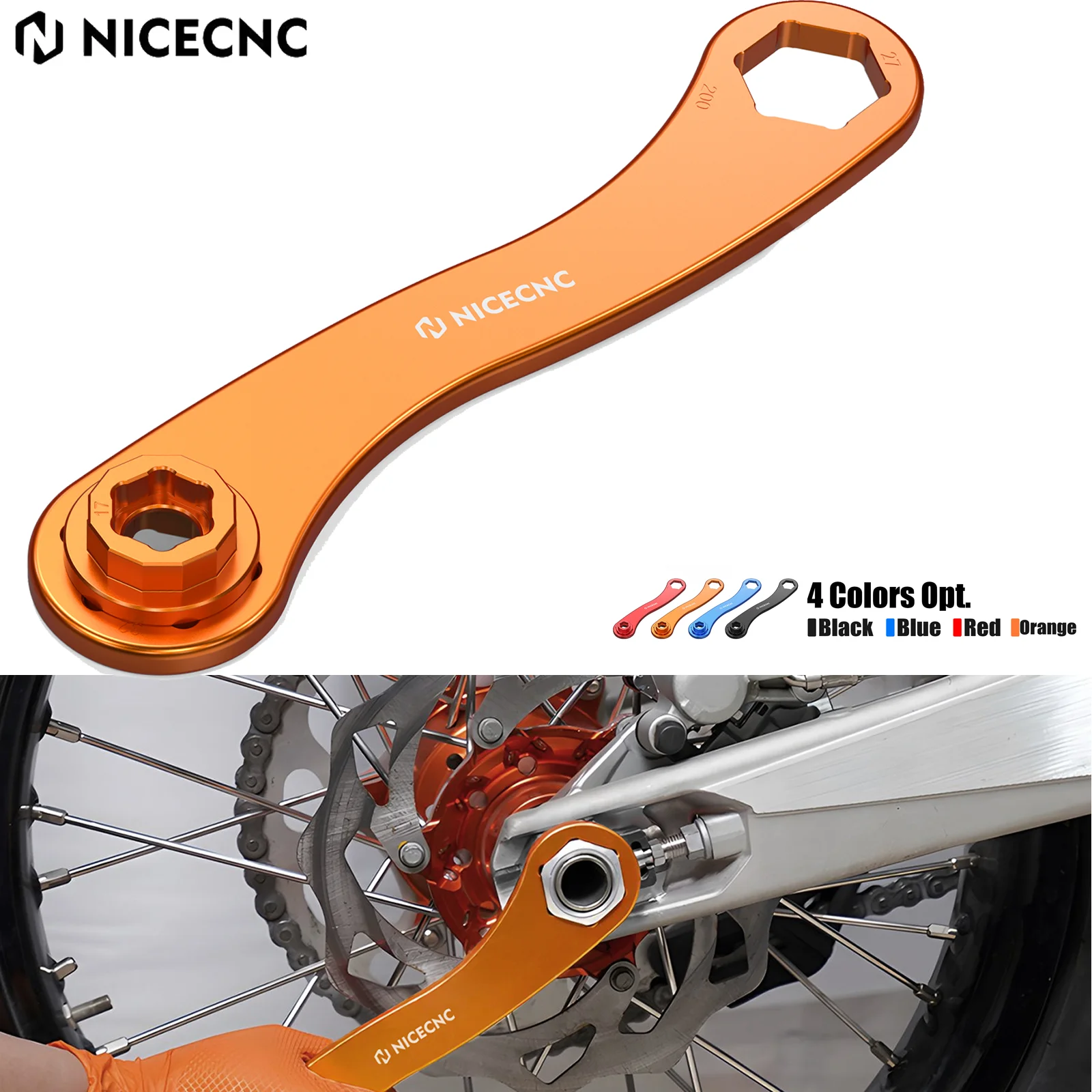 

NICECNC For 1998-2022 KTM Duke 125 390 790 Adventure 390 27mm 32mm Front Rear Axle Wrench Removal 13 16 Hex Tool Spark Plug Kit