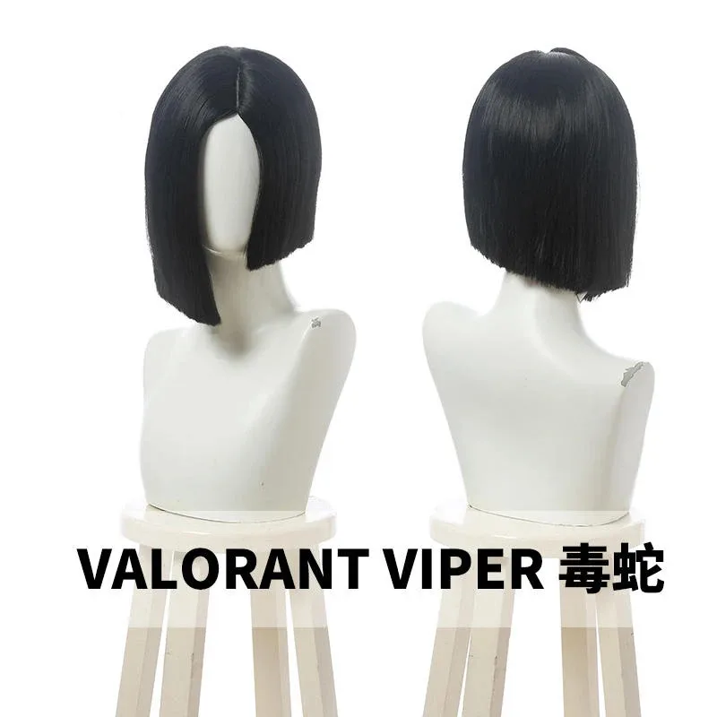 ゲーム VALORANT バイパーコスプレ衣装マスクウィッグ 3D ジャンプスーツ女性ハロウィンパーティーカーニバルロールプレイ衣装黒髪靴ブーツ