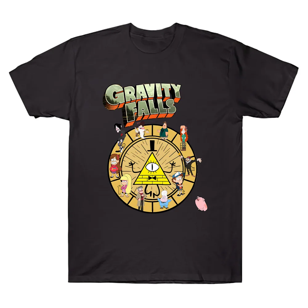 

Забавные футболки с героями мультфильмов Gravity Falls, эстетичная новая одежда для женщин и мужчин, хлопковая удобная футболка высокого качества, летняя повседневная футболка