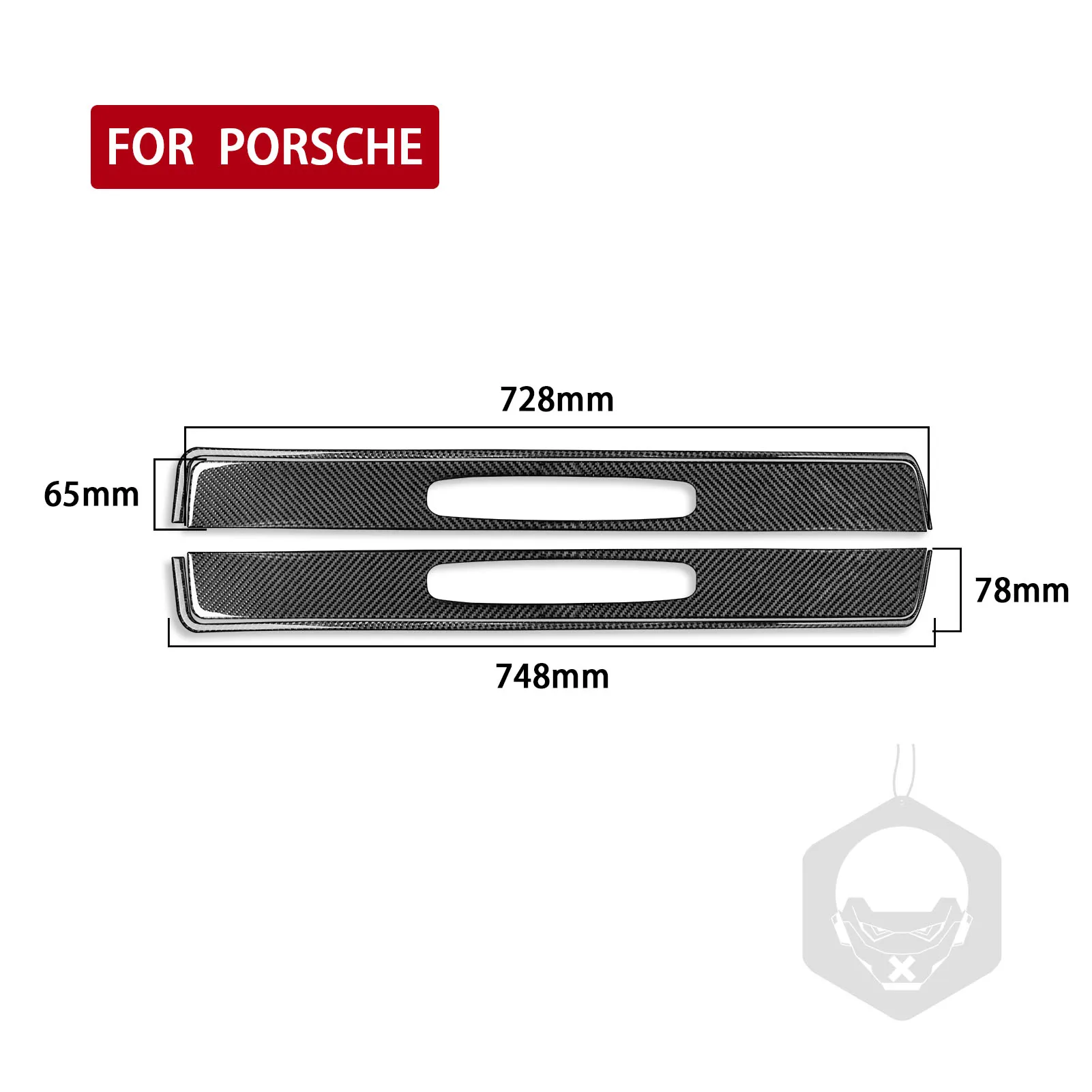 For Porsche 718 982 Cayman Boxster T S GTS GT4 Spyder RS 2016-2022 Car Doors Sill Panel Carbon Fiber Sticker Accessories