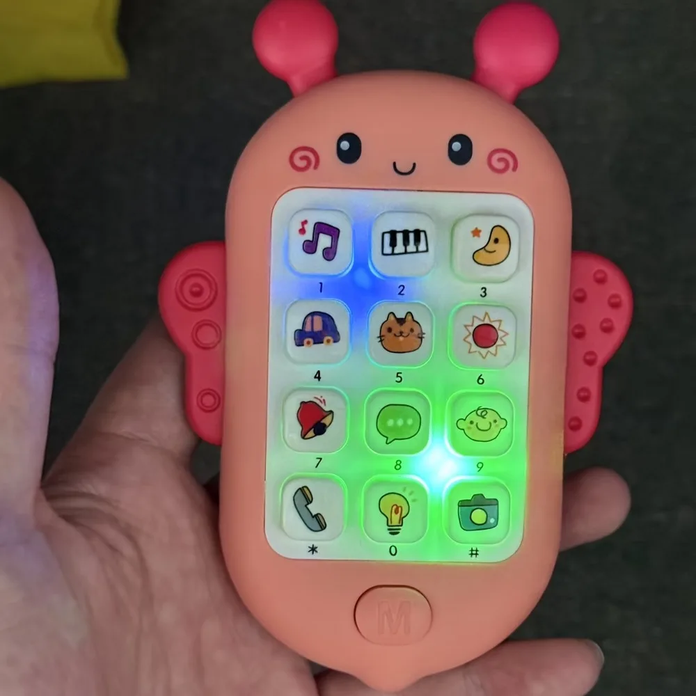 아기 음악 전화 장난감 소리 전화기 수면 장난감 치발기 포함 시뮬레이션 전화기 조기 교육 이야기 학습 장난감 어린이 선물