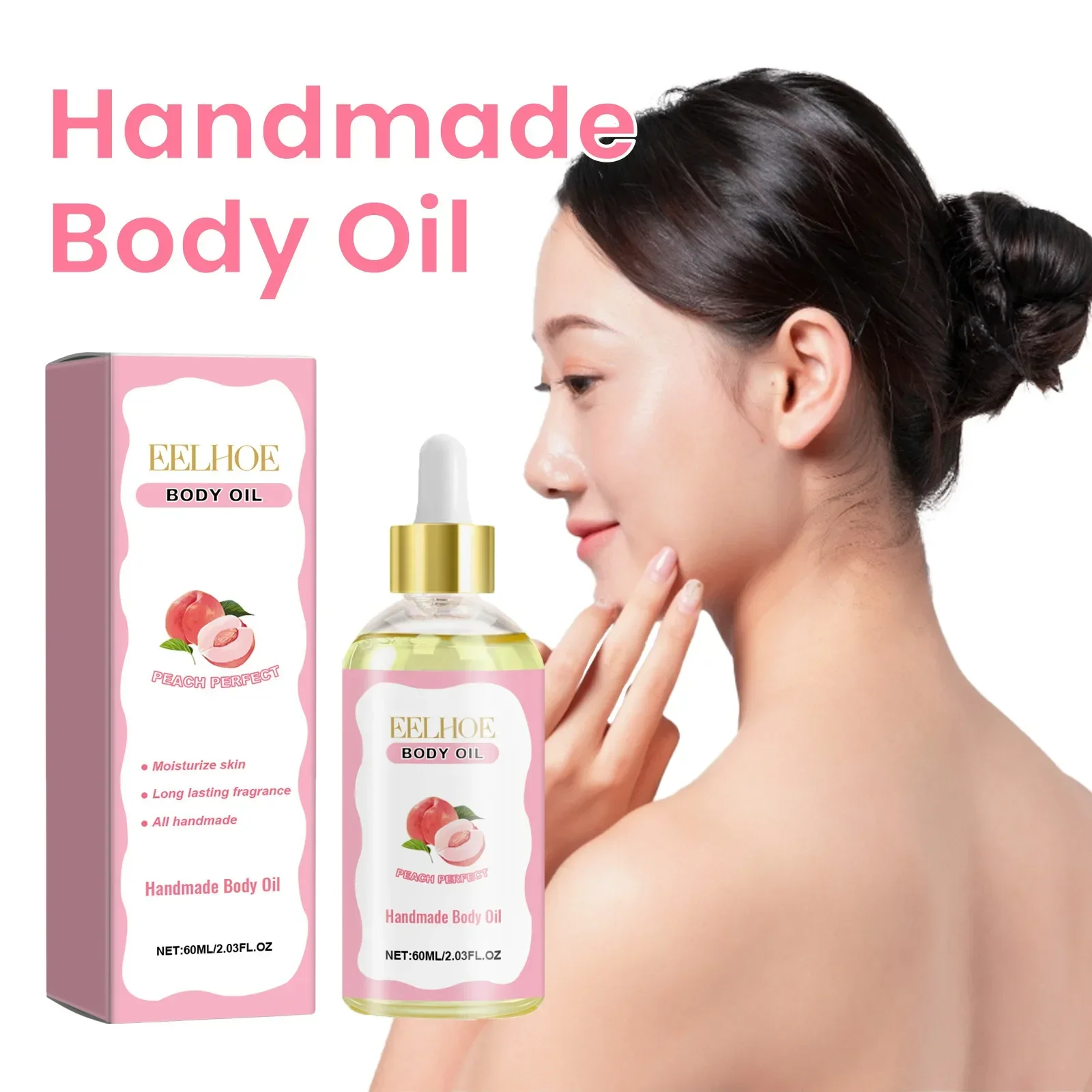 Peach Body Oil Brightening and Hydrating Softening and Moisturizing, Relieving Muscle Tension and Fatigue, Massage Essential Oil