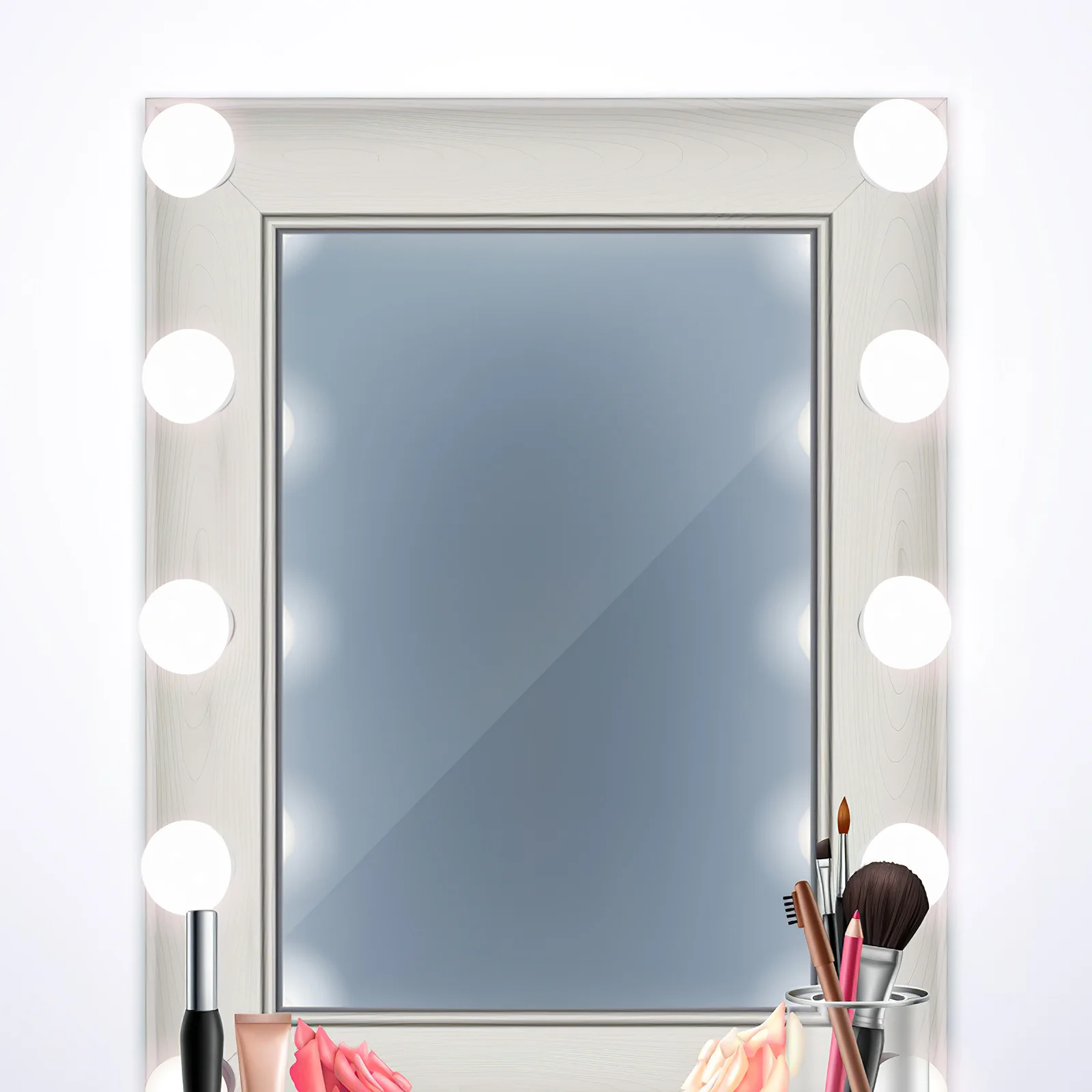 

Dimmable LED Vanity Mirror Lights Strip for Makeup Table Bathroom Easy Installation Touch Control Bright Lighting