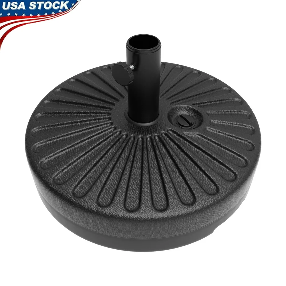 

50lb Fillable Umbrella Base HDPE Patio Stand with Handle Pole Lock 11ft Market Umbrellas Durable Outdoor Support