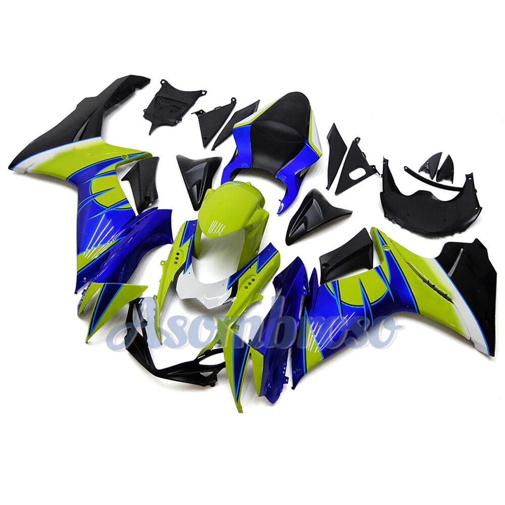 High Grade Fairing kit for Suzuki GSXR600 750 2011 2012 2019 2020 GSXR750 2013 2014 2015 2016 2017 2018 K11 Blue Green Bodys