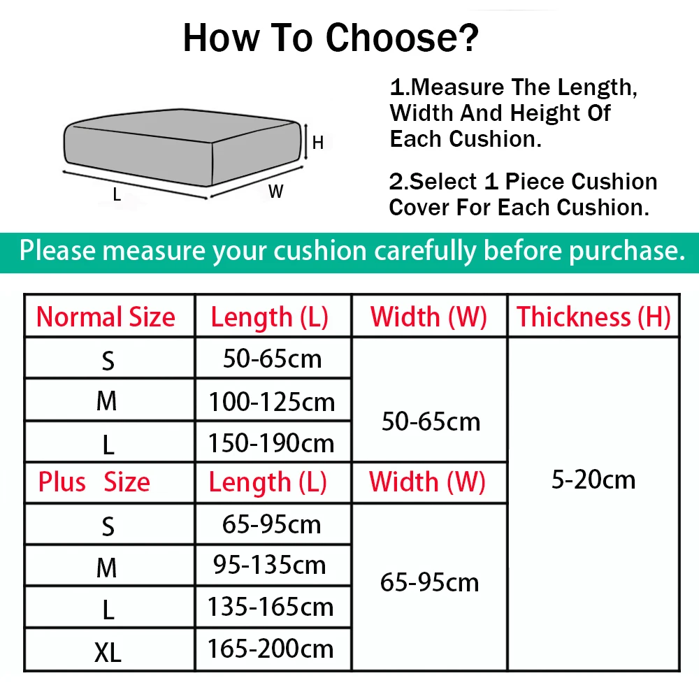 Elastic Waterproof Sofa Cushion Covers Jacquard Thick Sofa Seat Cover for Living Room Slipcover Couch Covers Furniture Protector
