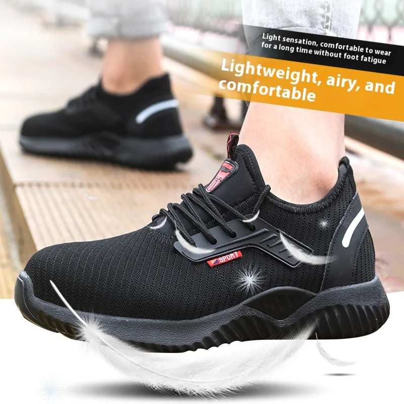 Light Work Sneakers Steel Toe Shoes Men Safety Shoes Puncture-Proof protective shoes Fashion Outdoor Footwear Security