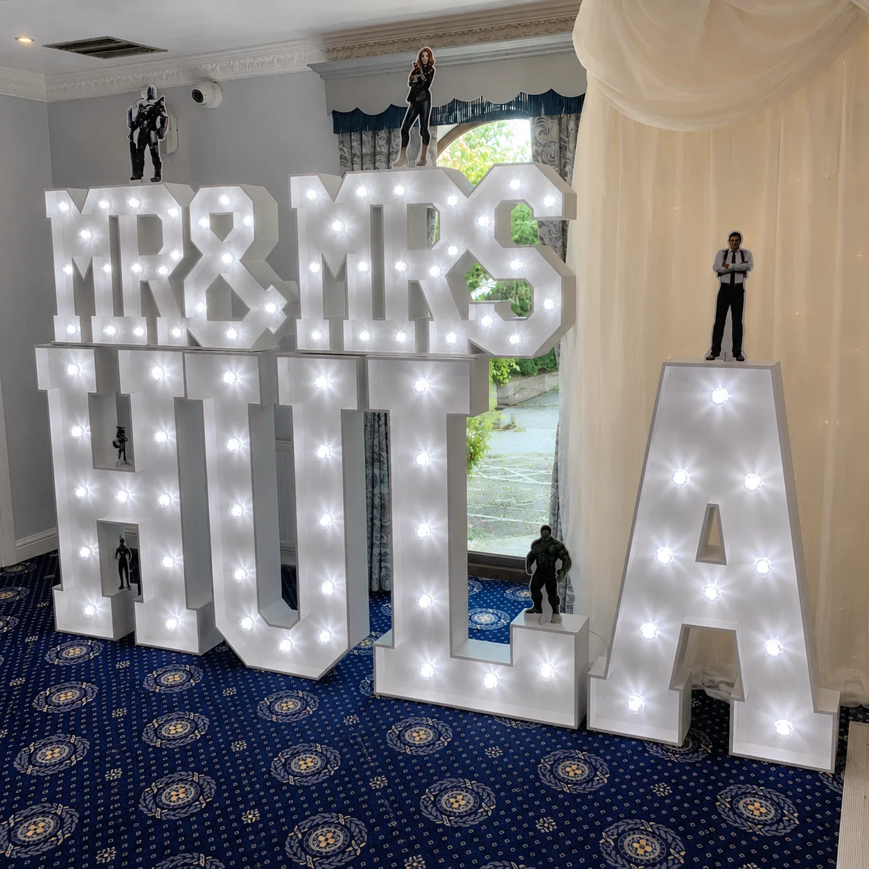 Giant 4FT LED Marquee Letters Custom Proposal Display Sign Illuminated Letter For Event Rental Business