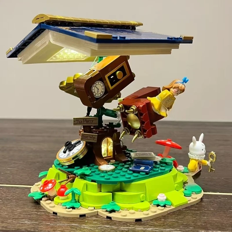 Libro di fiabe Alice senza peso Blocchi di costruzione Modello di giunzione Confezione regalo creativa Ornamenti Giocattoli educativi Regalo di Natale