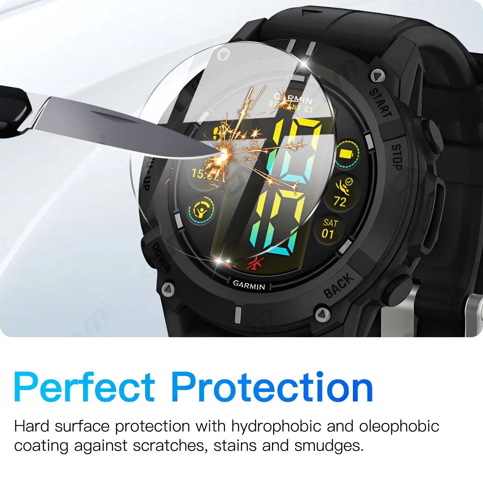 واقي شاشة من الزجاج المقسى لـ Garmin Descent G2 من الزجاج المقسى 9H Premium Clear HD ملحقات فيلم مضادة للخدش