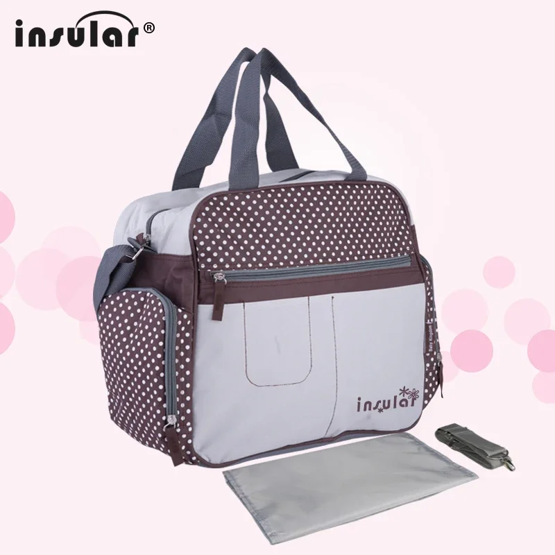 Insular Multi-functional Baby Diaper Bags Waterproof Mommy Nappy Changing Bag Fashion Messenger Bag Mum Stroller Bags For Baby