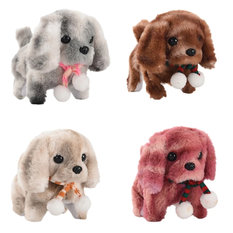 Musical Electric Plush Dog Toy Barking Walking Soft Stuffed Animal for Kids