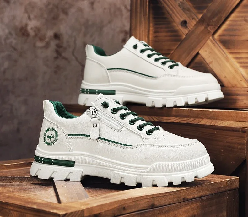 Lässige Sport-Outdoor-Wanderschuhe Trendige Mode-Streetwear Bequeme Herren-Board-Schuhe mit Dicker Sohle – Detail 8