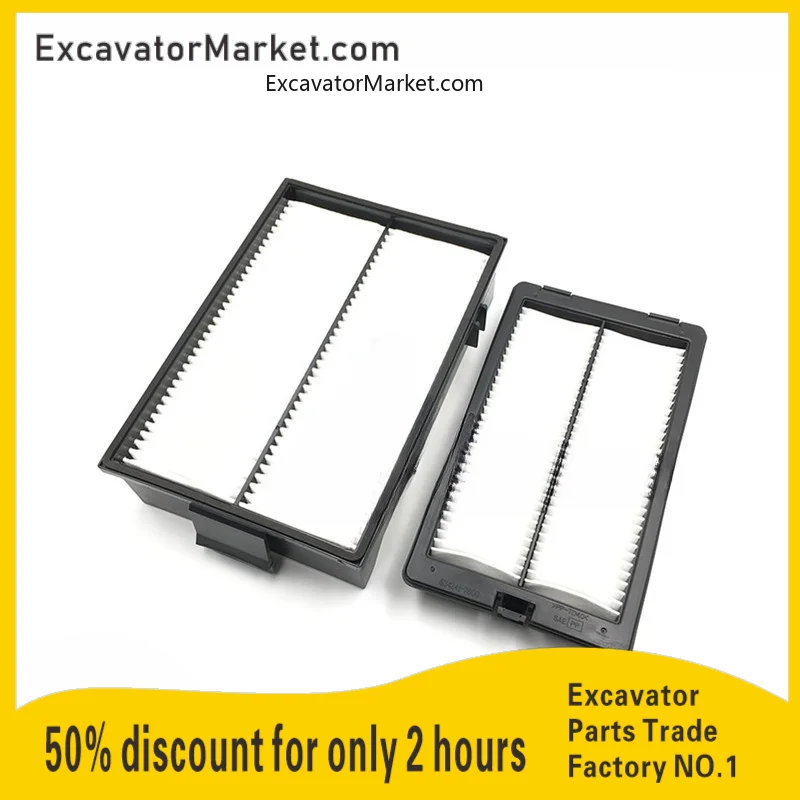 Excavator Hitachi zax200 210 240 330 470-3/130-5a Electric Spray Air Conditioning Filter Inner and Outer Filter Screen Excavator