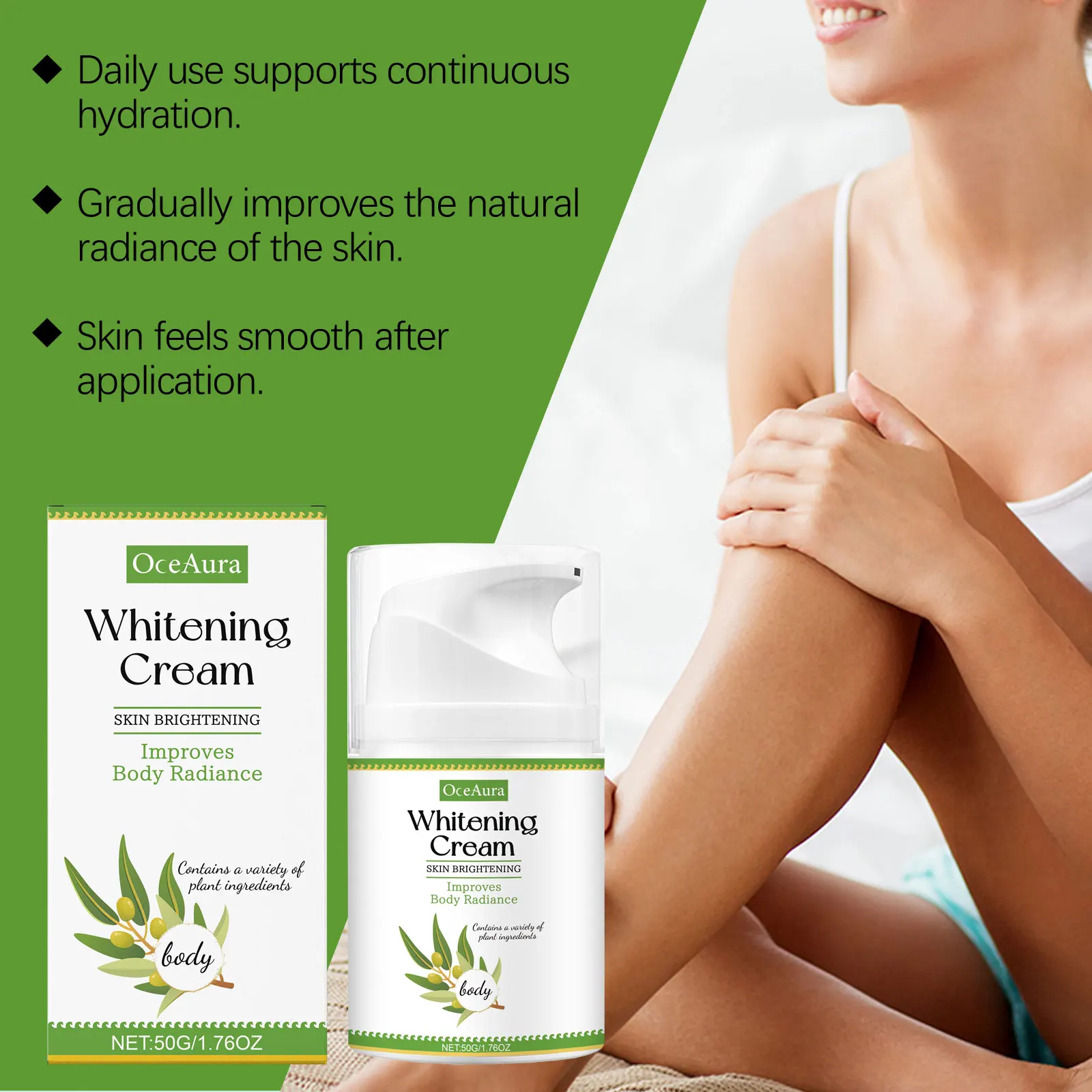 كريم تبييض الجسم تفتيح البشرة تحسين بلادة تقليل جفاف طويلة الأمد ترطيب تدليك سلس العناية بالبشرة الجمال #6