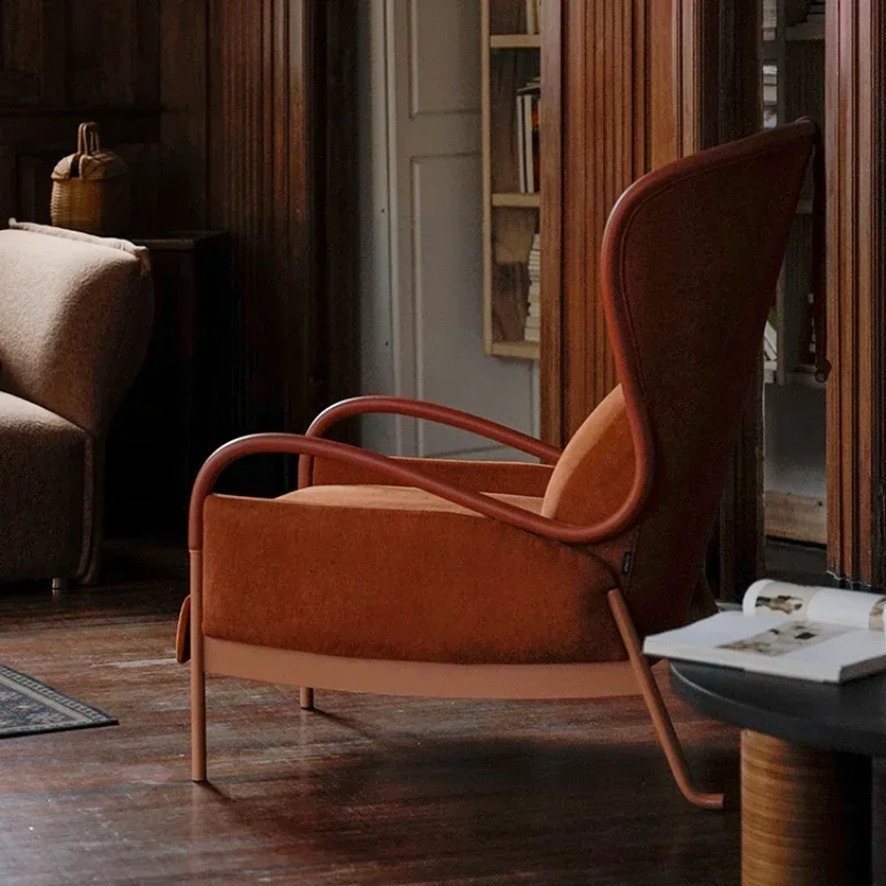 Single sofa recliner, fabric light luxury high-end comfortable and simple, small sofa designer minimalist