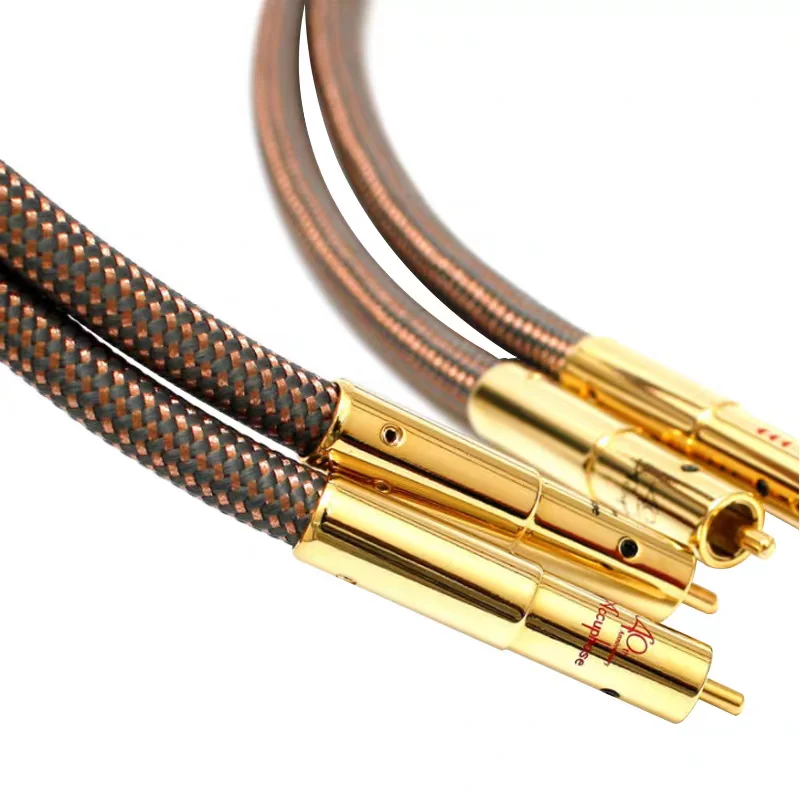 1pair Accuphase Original 40th Anniversary Edition hifi RCA Audio Cable CD amp wire Gold-plated anti-oxidation non-magnetic plug